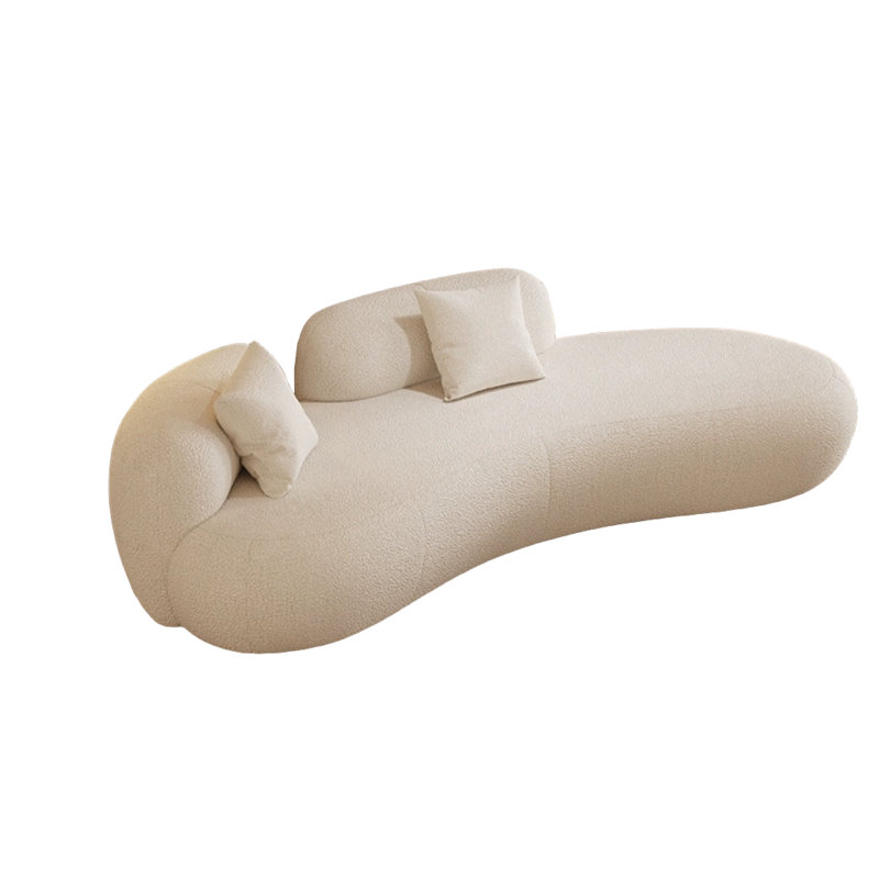 Canapé de style français crème, H 27,56 po x l 78,74 po x P 37,40 po