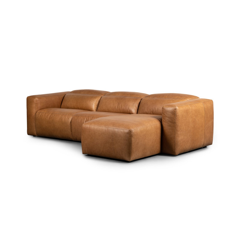 Radley Chaise Sectional, Right Hand Facing, Sonoma Butterscotch Top Grain Leather
