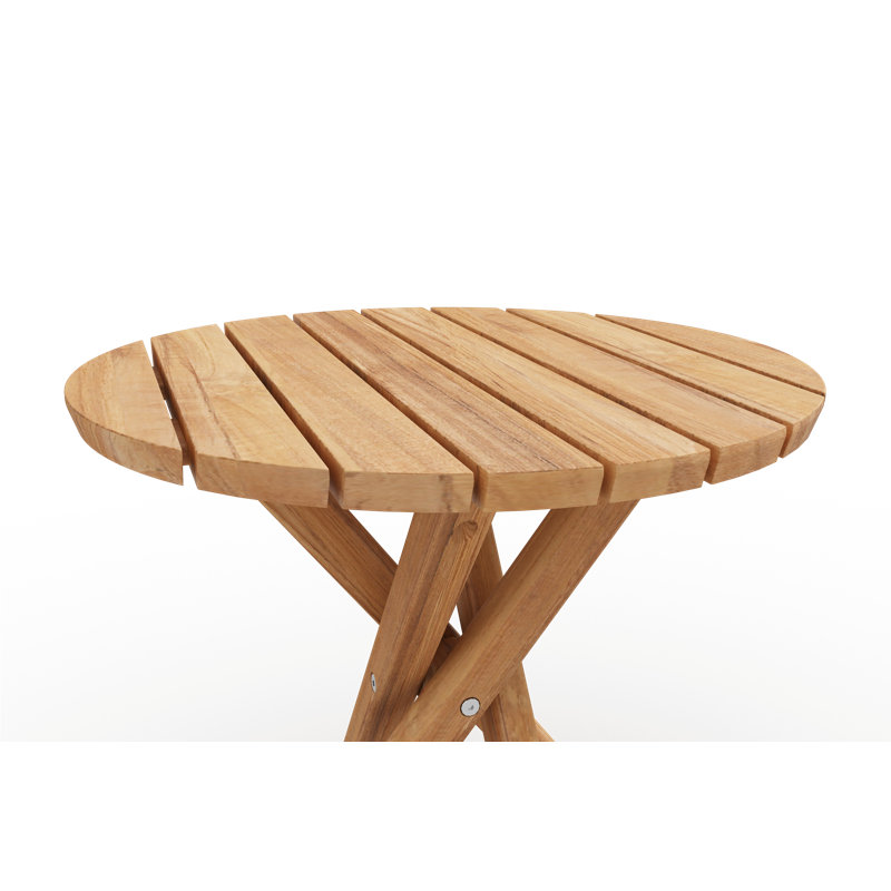 Round Teak Outdoor Side Table