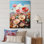 Assortiment de bouquets de prairies fleuries I sur toile