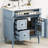 30"W Elegant Bathroom Vanity With Ceramic Sink-496975491