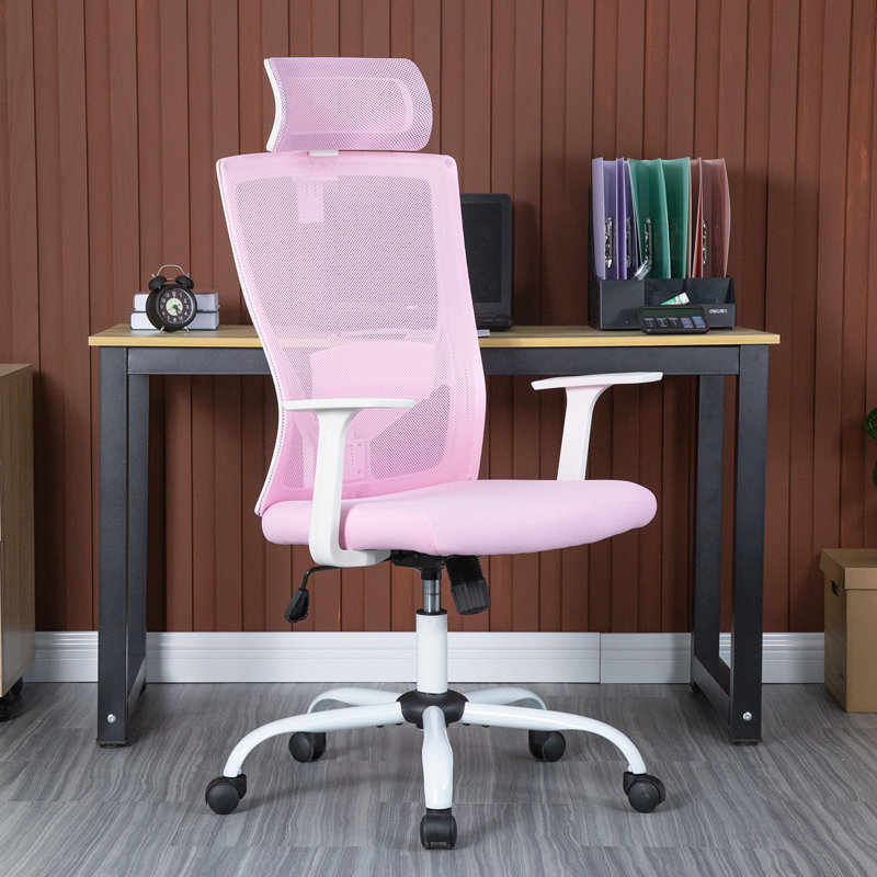 Fauteuil de conférence ergonomique, Rose / blanc