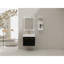 Meuble-lavabo mural moderne en contreplaqué avec lavabo en résine pour un rangement élégant dans la salle de bain