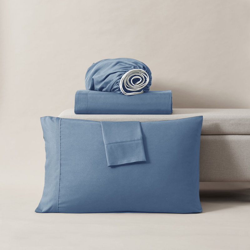 Ensemble de draps Luxury Collection Classic, Bleu brouillard de Londres, Très grand