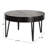Astoria Round Wood Side Coffee Table with Metal Hairpin Legs-457976097