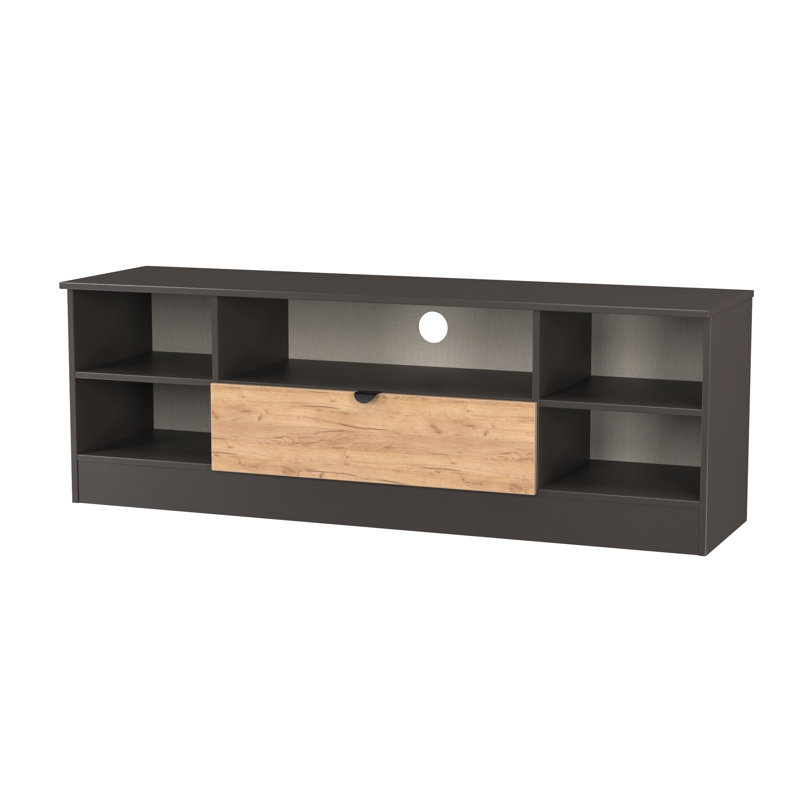 Sunehri Corner TV Unit, 50cm H x 144cm L x 39cm W, Oak/Brown