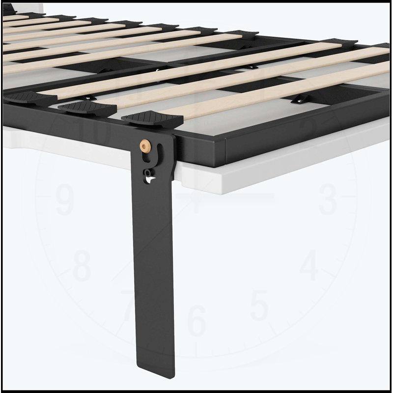 Lit escamotable avec casiers et armoires escamotables, Simple