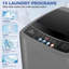 Nina 17.8Lbs Large Capacity Portable Washing Machine 2.4 Cu.Ft Portable Washer Machine With 10 Programs And 8 Water Levels Selections Mini Washing Machine For Apartment, Home, Dorms, Rv, Dark Grey-113354558