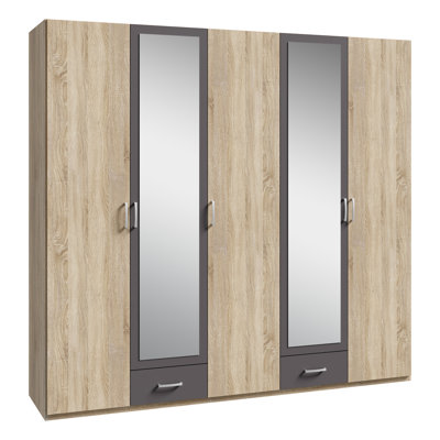 5 Door Manufactured Wood Wardrobe