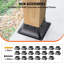 Suzonne Powder-Coated Steel Post Base