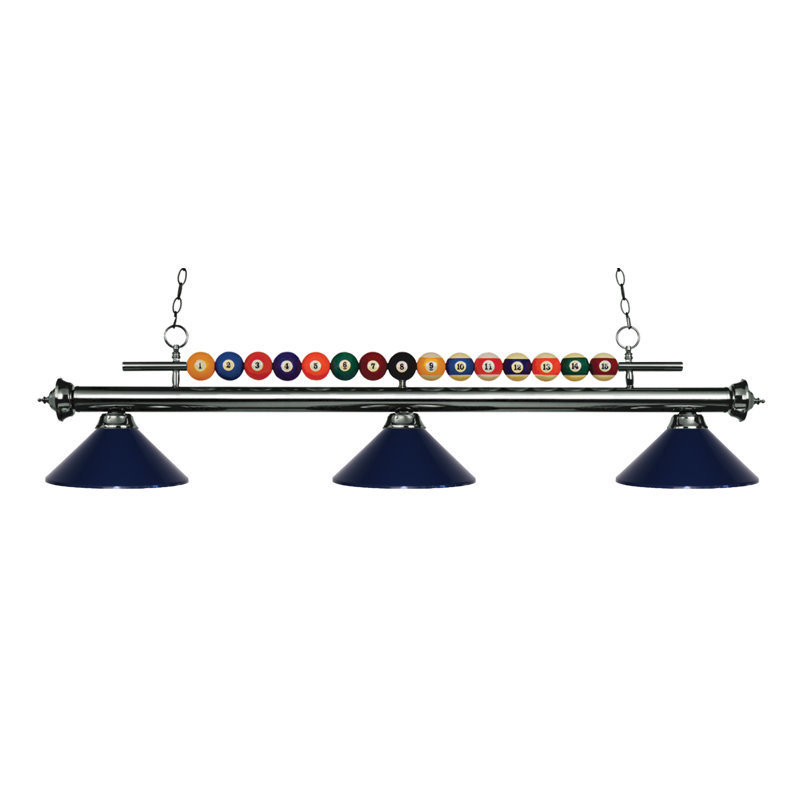 Chapa 3 - Light Pool Table Lights Pendant, Navy Blue, Matte Black