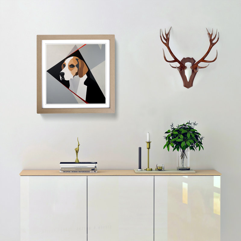 Single Picture Frame Print on Wood, Oak