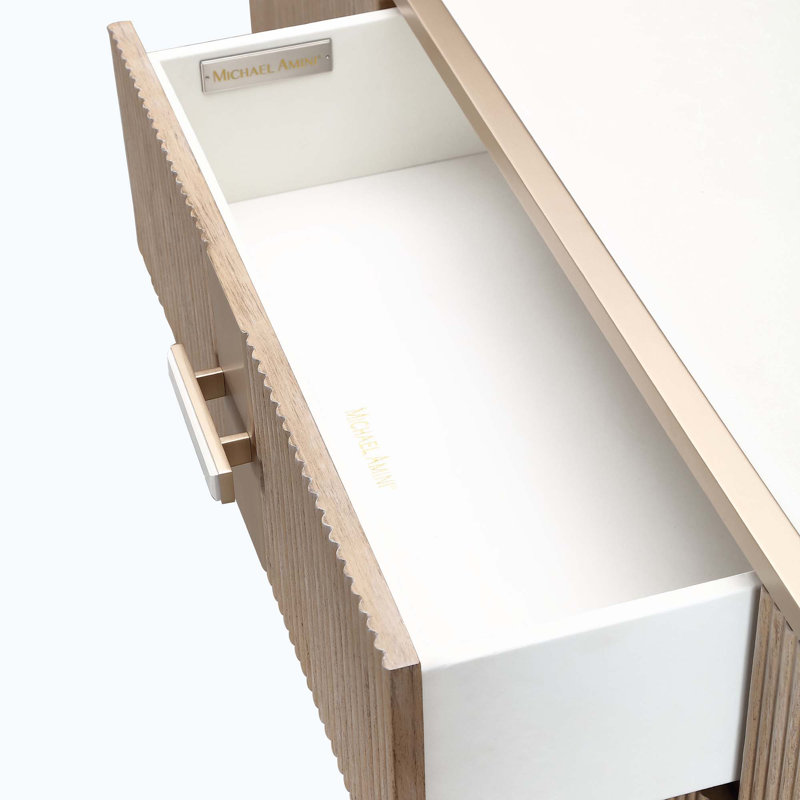 West Kensington Media Cabinet, Medium Yellow Wood