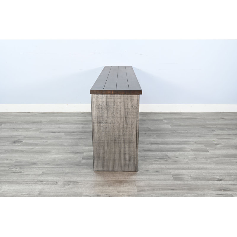 Console multimédia 76 po avec foyer électrique Sunny Designs, Brun / gris