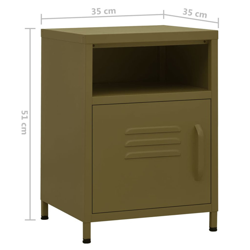 Table de chevet vidaXL, Vert, Ensemble de 2