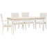 Extendable Rectangular Dining Table With 4 Arm Chairs