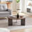 Round coffee table Metel feet-196282906