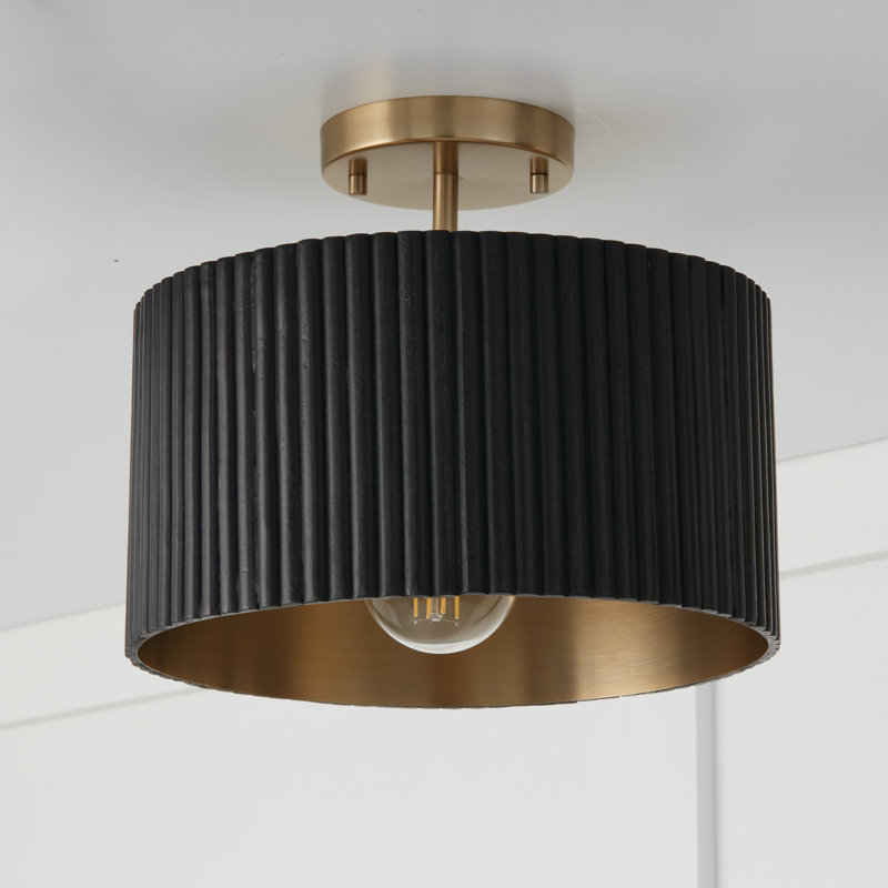 Donovan 1 - Light Drum Pendant, Black