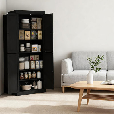 Nordic Style Kitchen Cabinet,Freestanding Food Pantry Cabinet,Pantry Storage Cabinet With Doors And Shelves