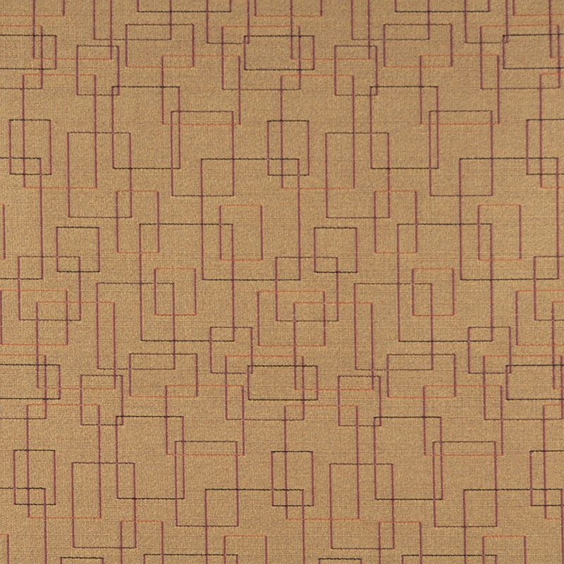 Tissu à carrés géométriques, Beige