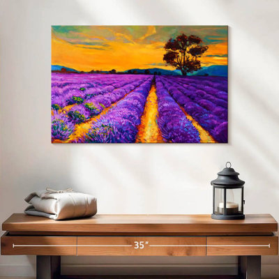 Alvord Lavender Field Golden Sunset
