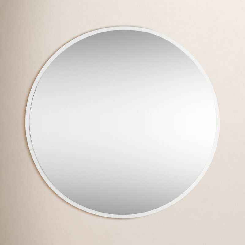 Miroir de salle de bain Hub, 37 po x 37 po, Blanc