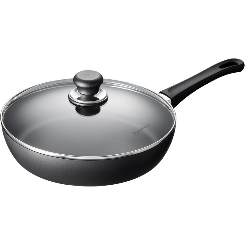 Poêle à sauter antiadhésive avec couvercle Scanpan Classic 3,25 pte / 3,0 L / 11 po / 28 cm, noir