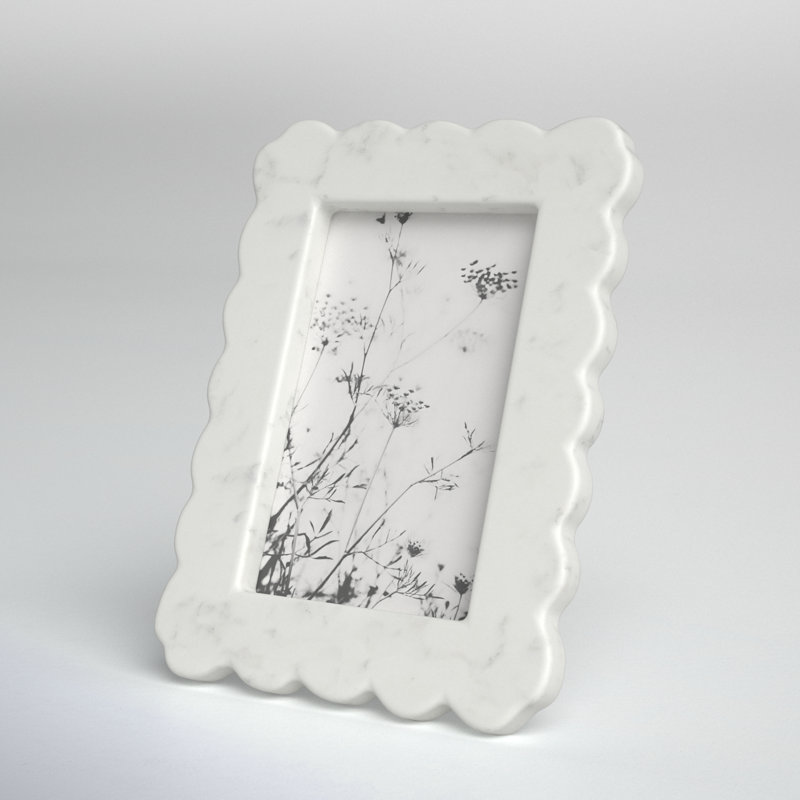 Ashe White Marble Picture Frame