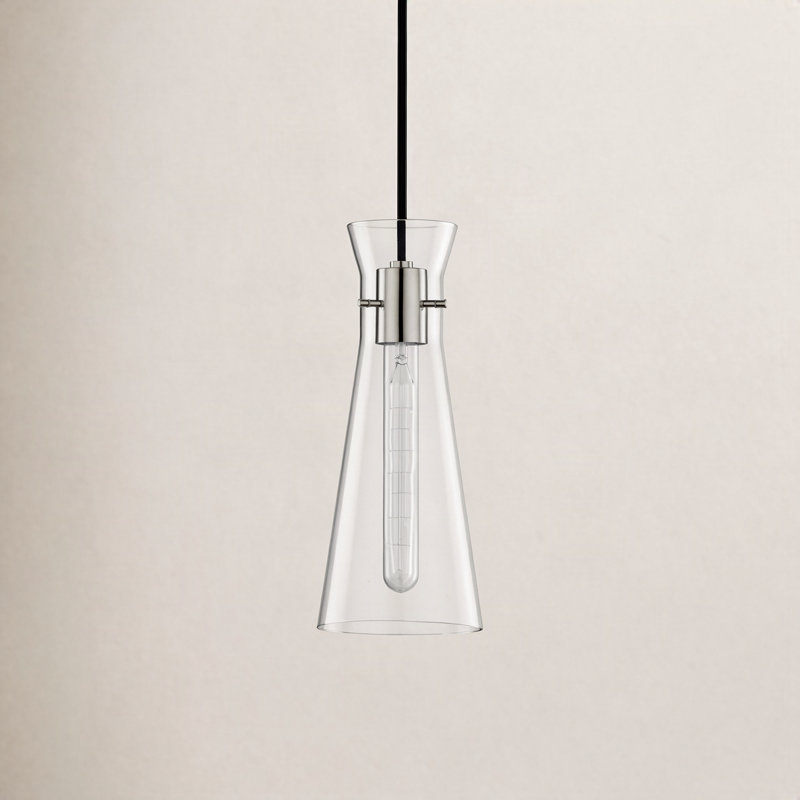 Gena 1 - Light Single Pendant, Polished Nickel