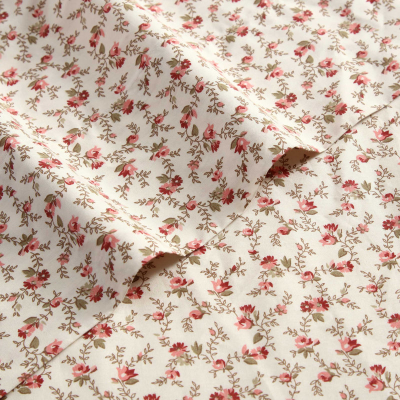 Ensemble de draps en percale de coton Percale Novelty Laura Ashley, Ensemble de draps pour lit simple avec une taie d'