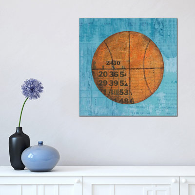 Play Ball IV Blue 1 Piece Wrapped Canvas Wall Art