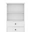 Grande armoire de rangement pour salle de bain avec porte, tiroirs et tablettes de rangement ouvertes, avec tablettes réglables-1489506758
