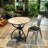 Tri-Fold Steel Frame Round Bistro Table