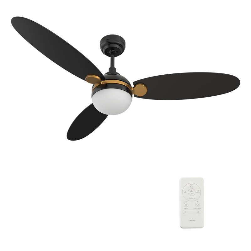 Ventilateur de plafond intelligent de 52 po Raddix avec télécommande, ensemble d'éclairage inclus Fonctionne avec l'assistant Google et Amazon Alexa, raccourci Siri.