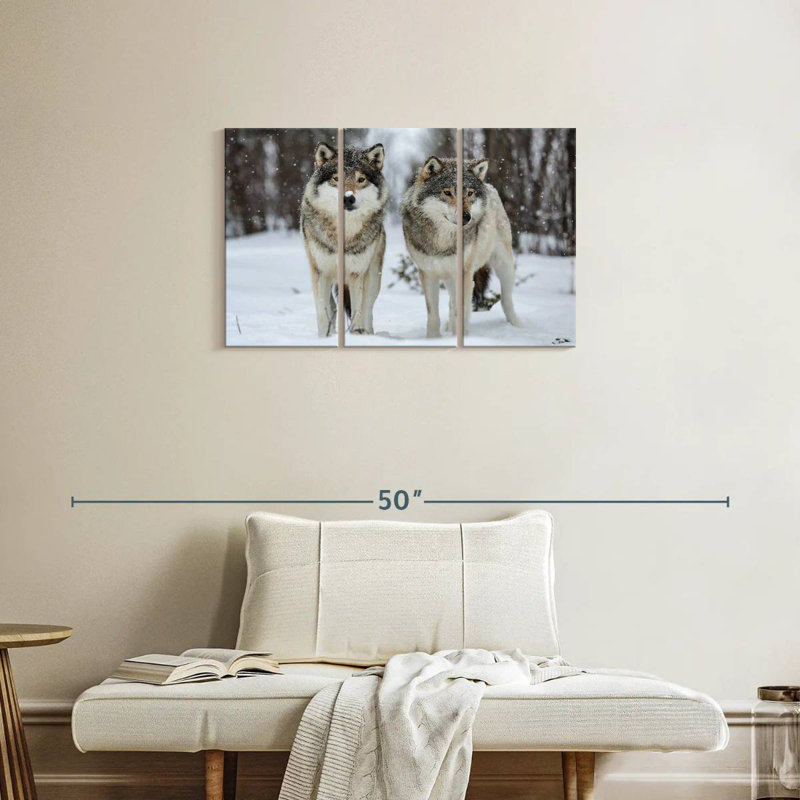 Brampt Wolves In Langedrag Nature Park, 20" H x 33" W