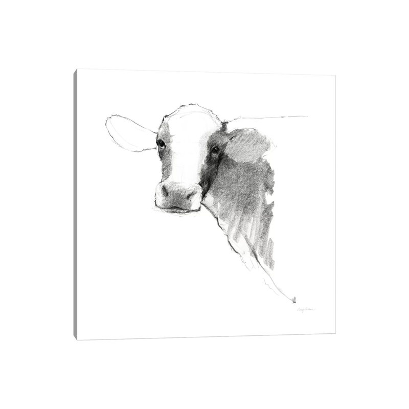 Cow II Dark Square by Avery Tillmon - Wrapped Canvas Print, 30.48 cm H x 30.48 cm W