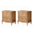 Lundgren 24"W Traditional 2-Drawer End Table with Simple Assembly and Charging Station-2042385956