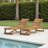 Vinita 78.75" L Reclining Acacia Wood Outdoor Chaise Lounge-445732883-528456019