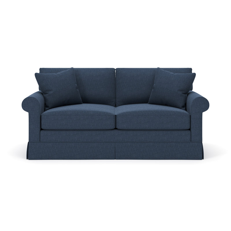 Friedman 83" Upholstered Queen Sleeper Sofa, Drusky Navy