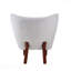 Fauteuil d'appoint en sherpa blanc parfait pour les salons modernes