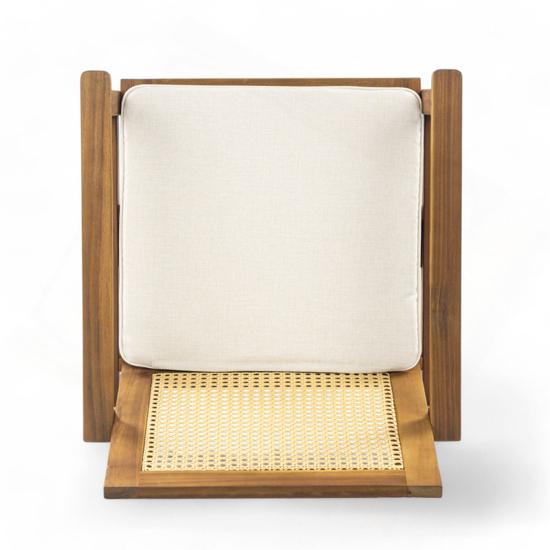 Chaise de salle à manger d'extérieur avec coussin Preston (ensemble de 2)