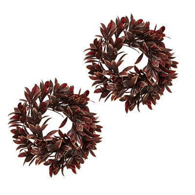 Anneau de bougie à feuilles
