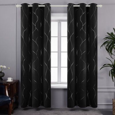 Kellda Thermal Room Darkening Polyester Curtain Panels 