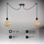 2 - Light Black Bulb Pendant