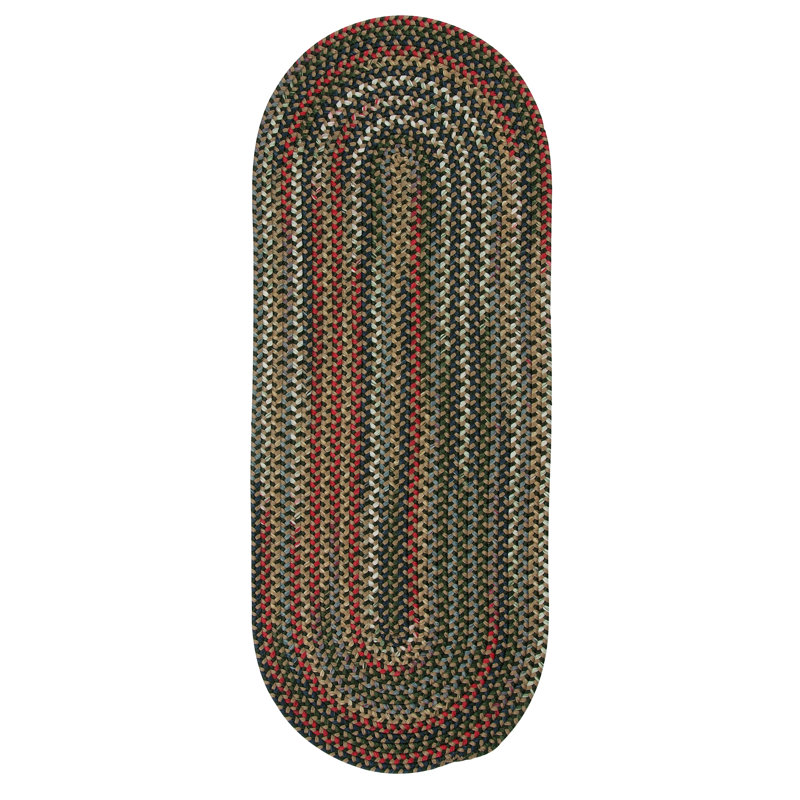 Tapis vert tressé Wayland, Rectangle 2 pi 6 po x 5 pi