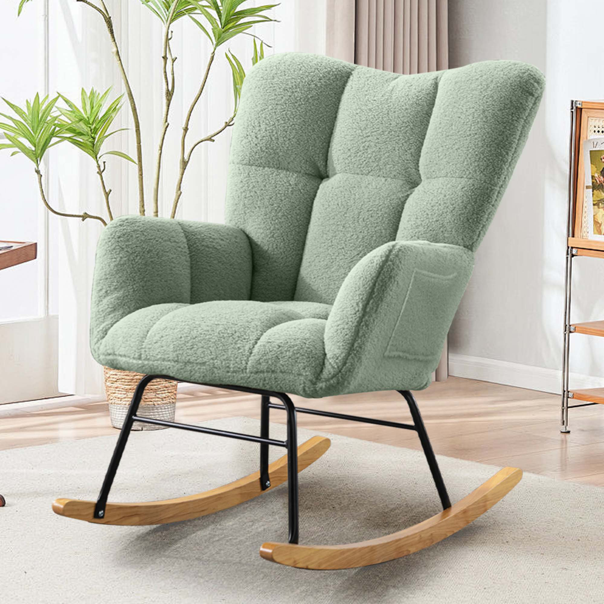 George Oliver Teddy Fabric Rocking Chair - Wayfair Canada