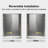 56-1/8 to 57 in W x 80 in H Frameless Swing Shower Door in Satin Brass in With Double 3/8" (10mm) Certified Tempered Clear Glass UKH07-57x80-SB-A-120945579-121833872