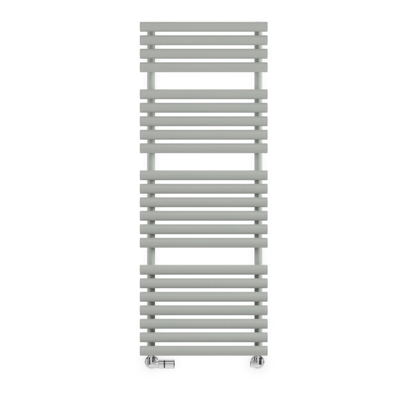 Rolo Towel Heated Towel Rail, Grey, 1360cm H x 520cm W x 123cm D