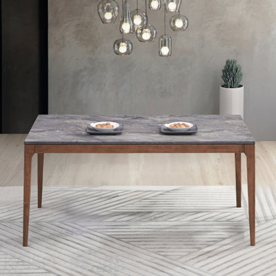 Table de salle à manger moderne Mid-Century en bois de noyer au design épuré