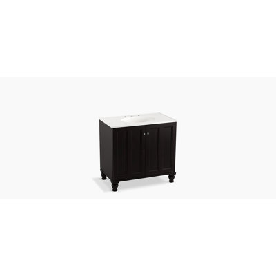 Base de meuble-lavabo 36 po Damask® seulement avec pieds de meuble et 2 portes